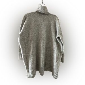 Zara Oversized Turtleneck Cuffed Sleeves